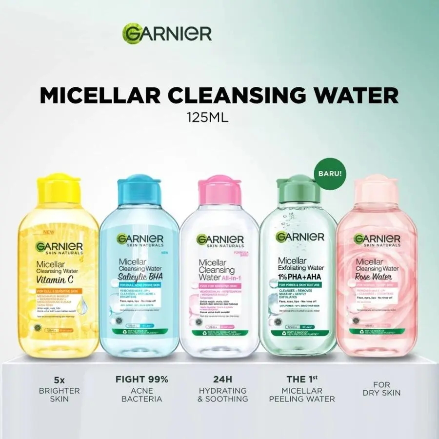 GARNIER Micellar Water 125 ML - Pembersih Wajah
