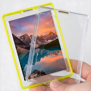 Rak Display Kartu Magnetik Transparan dengan Tepi Berwarna-warni, Halus, Terlindung dari Sinar UV, Mudah Digunakan sarung jok mobil full set Samping Magnet Sill Plate Aksesoris alarm clock car bor pvc silicone di