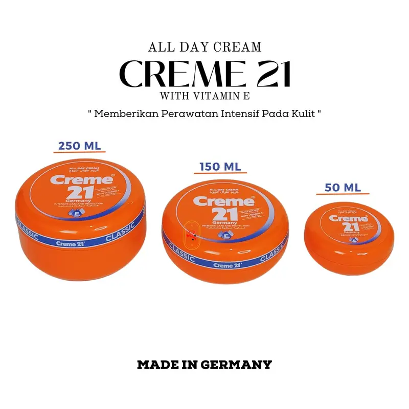 Creme 21 All Day Cream Ultra Dry Skin With Pro Vitamin E - 250ml 150ml 50ml 0ri Arab Made In Germany 1