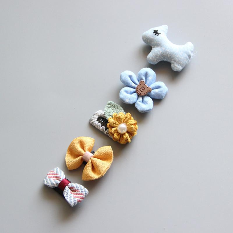 Product Introduction of Korean hand-made baby hairpin edge clip Baby hair clip Children's headdress hairpin Princess hairpin five-piece set 20