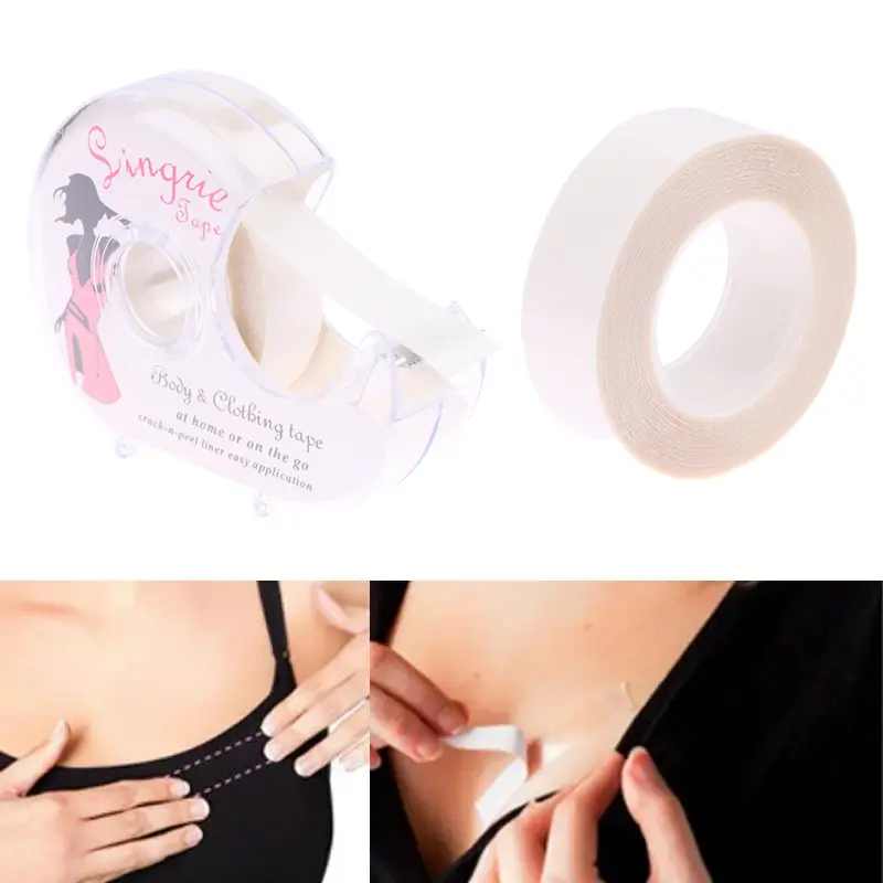 Waterproof Dress Cloth Tape Transparent Double-sided Secret Body Self Adhesive For Clothing And Body, For All Skin Shades