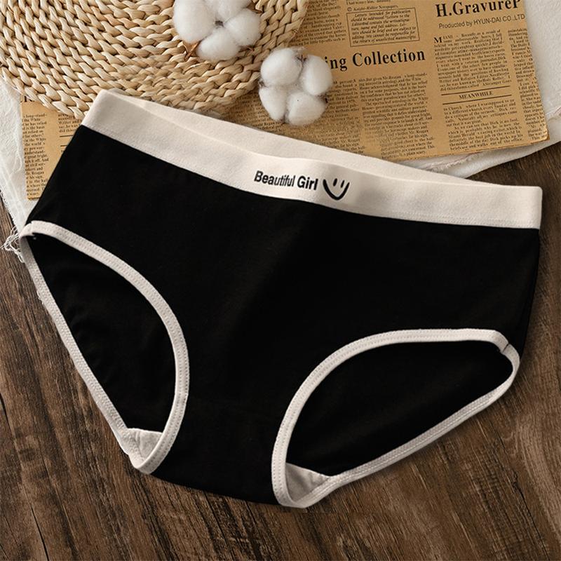 Product Introduction of Women's Panties Breathable Underwear Seamleass Comfort Lingerie Cotton Striped Briefs Fashion Cozy Underpants Black White Gray 21