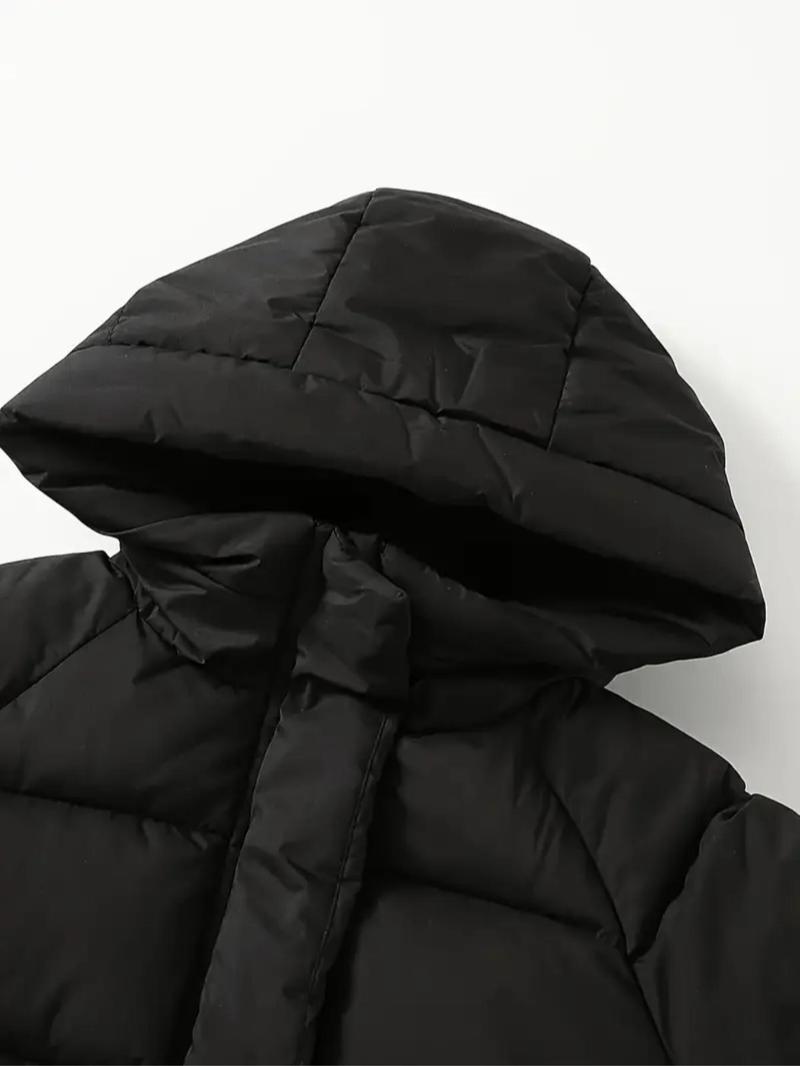 Product Introduction of Boy's Solid Pocket Zip Up Hooded Coat, Casual Long Sleeve Thermal Outerwear for Fall & Winter, Kids Clothes for Daily Wear 4