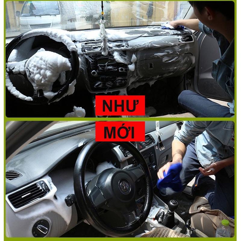 [SALE] Chai xịt vệ sinh ghế da, nội thất ô tô làm sạch ghế sofa ghế da ghế nỉ ghế vải Foam Cleaner Kasder 8