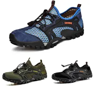Ruimo Fashion KJ-51 Sepatu Pria Wanita Sneakers Hitam Bahan Knits Sol Karet Anti Slip untuk Outdoor Adventure Olahraga Casual Size 39-44