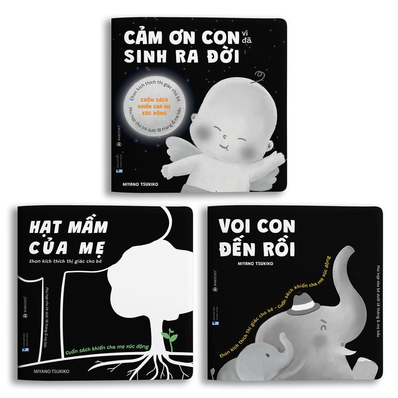 Bộ sách Ehon Cảm ơn con 3 cuốn - Cho mẹ bầu và bé dưới 18 tháng tuổi