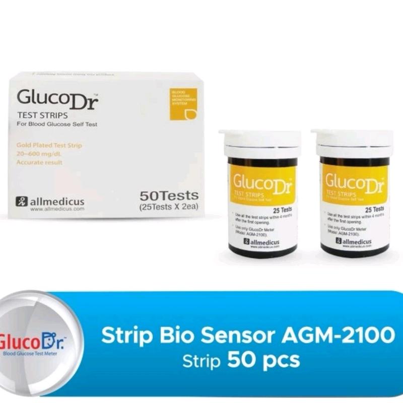 Strip GlucoDr Biosensor Code 8 / Cek Gula Darah isi 50 Strip - Shop ...