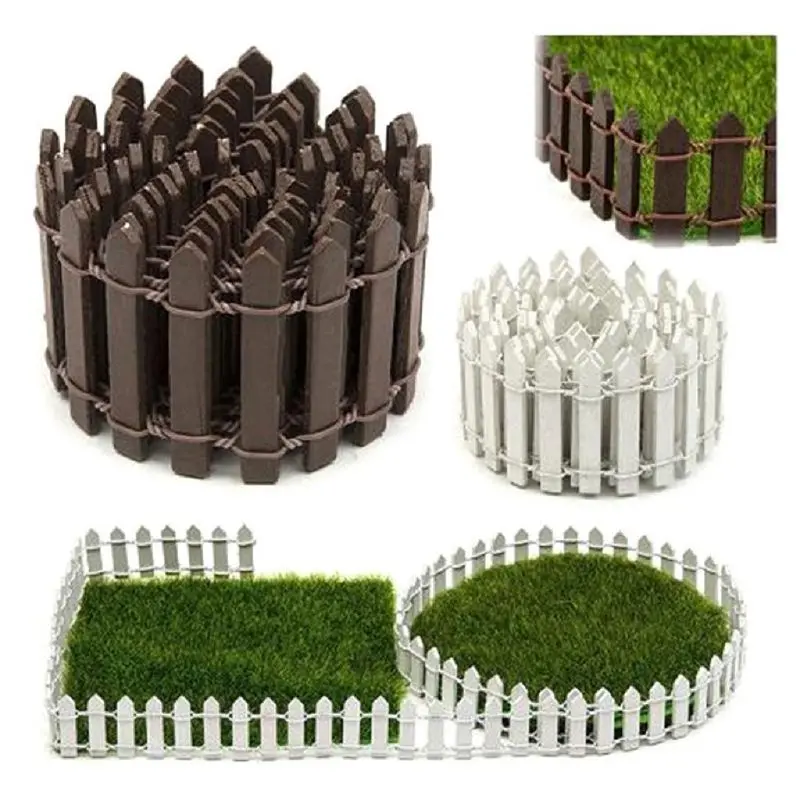 90x5cm Miniatur Pagar Miniatur Micro Landscape Diorama Onament Pagar Kayu Wooden Fence