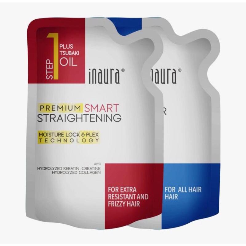 Inaura Magia Straight Smoothing Keratin System Pouch 130ML Step 1 & Step 2 All Variant Lengkap - paket lengkap sudah termasuk step 1 & step 2 Meluruskan 1