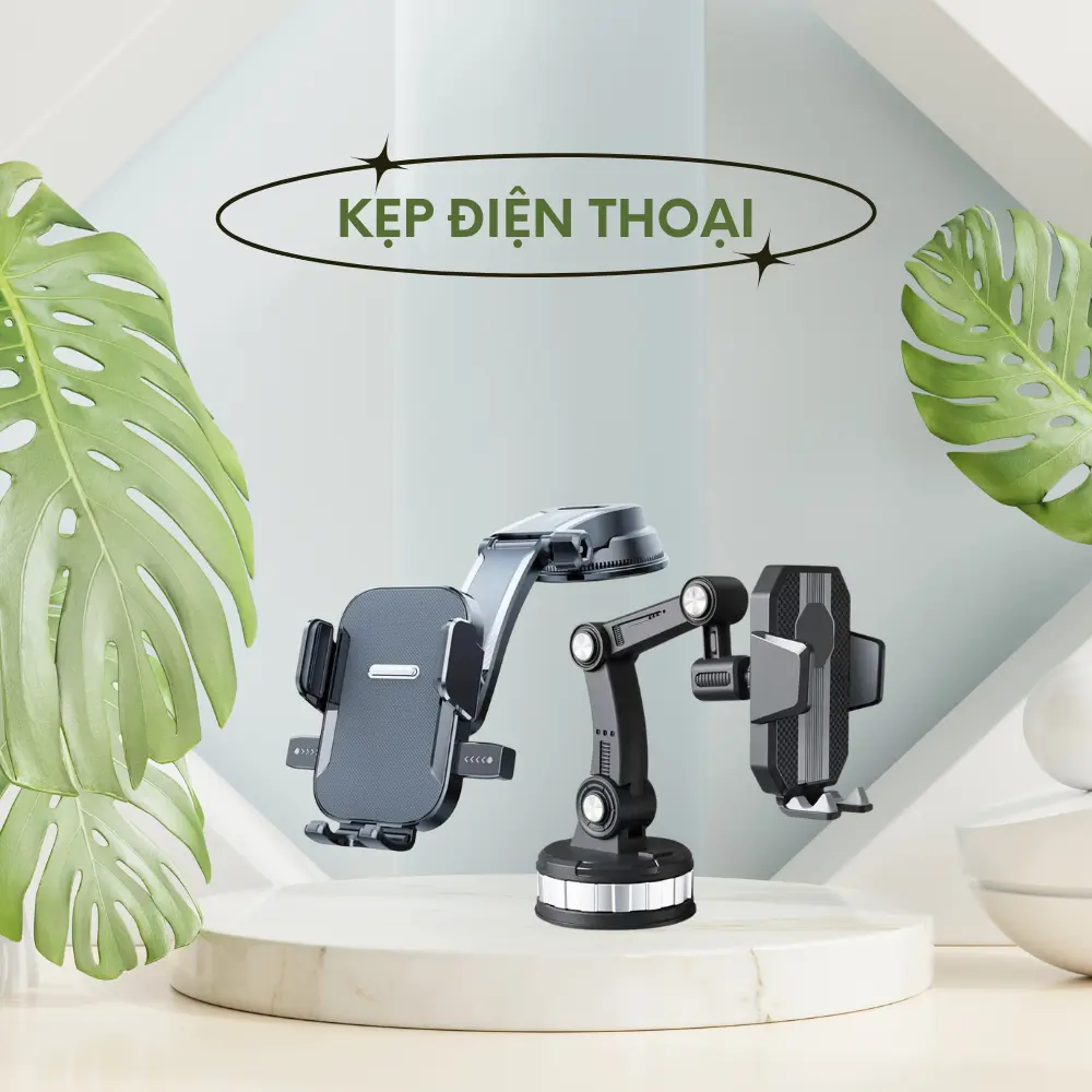 Kẹp Điện Thoại Hít Taplo - Kính Chắn Gió