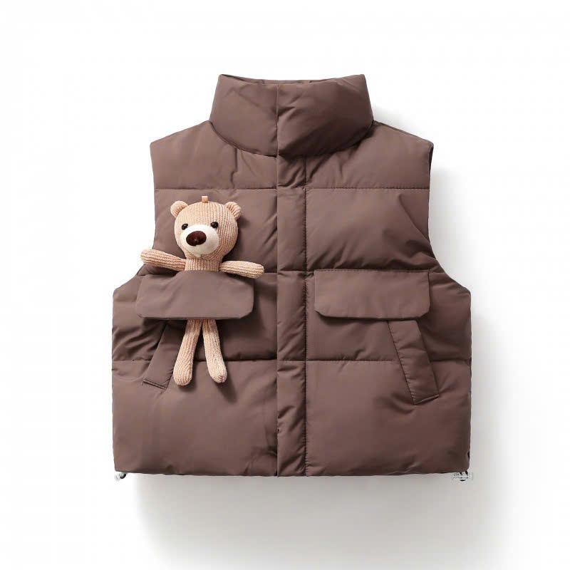 (Gile3) ÁO GILE PHAO ĐÍNH KÈM GẤU 3 MÀU DỄ THƯƠNG CHO BÉ 9-18KG