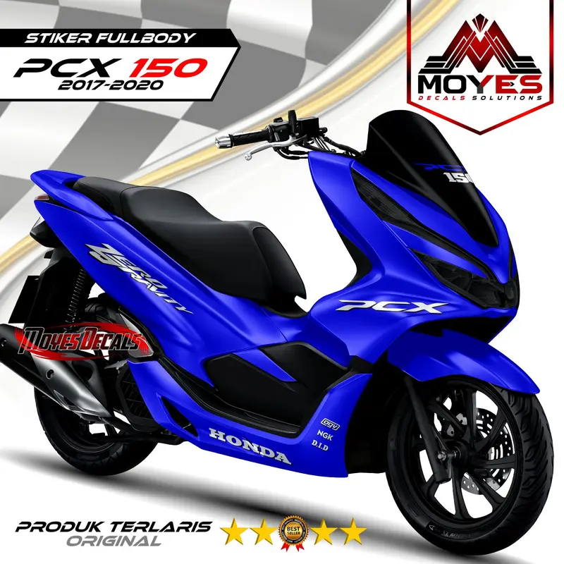 COD Stiker Decal Motor PCX 150 Variasi Fullbody Motif Polosan Simple Keren Motorcycle Racing 5