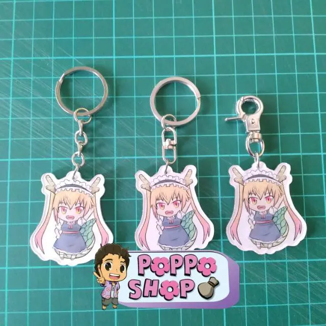 Gantungan kunci akrilik 4 x 3 cm ganci chains key keychain custom