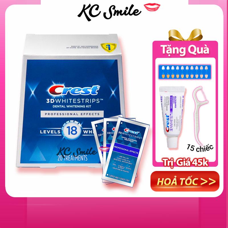 Full Liệu trình 20 ngày (20 gói) miếng dán trắng răng Crestt Professional Effects tay trang rang nha khoa tẩy trắng răng mieng  dan