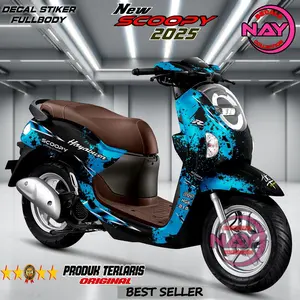 New Scoopy 2025 Stiker Fullbody Desain Hayabusa / Variasi Stiker Scoopy 2025 mobil alas 2025 decal motor skotlet full sticker stylish