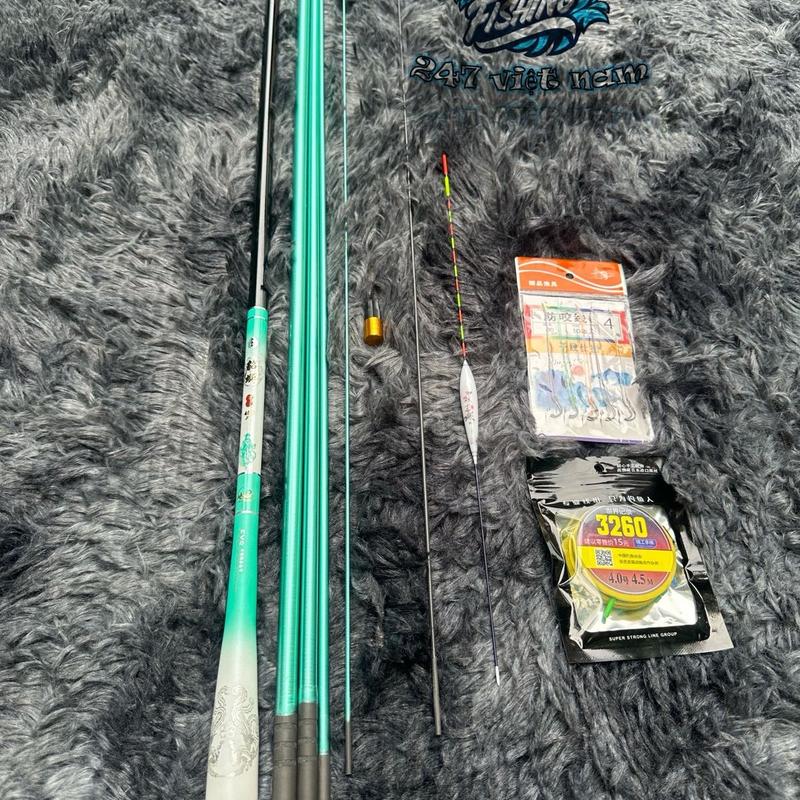 Cần Câu Tay ĐIÊU THUYỀN 4H (Lóng Sơn Full Xanh)  Câu Cảm Giác Độ Nảy Cao + Quà Tặng (Ngọn, Trục, Thẻo, Phao) Đi Câu Bắt Cá Fishing Câu Cá Đồ Câu Fishing 247 Việt Nam
