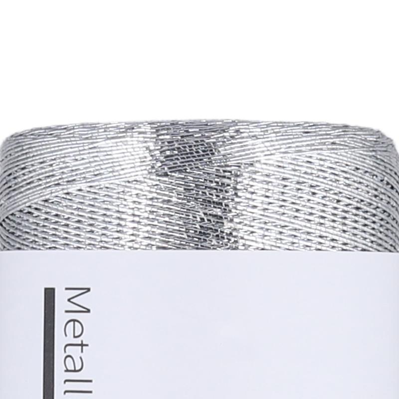 Product Introduction of New Silver Handmade Yarn Popular Same Style Woven Small Silver Bag Woven Flash Core Wire Crochet Needle 200g 1 Ball Yarn 36