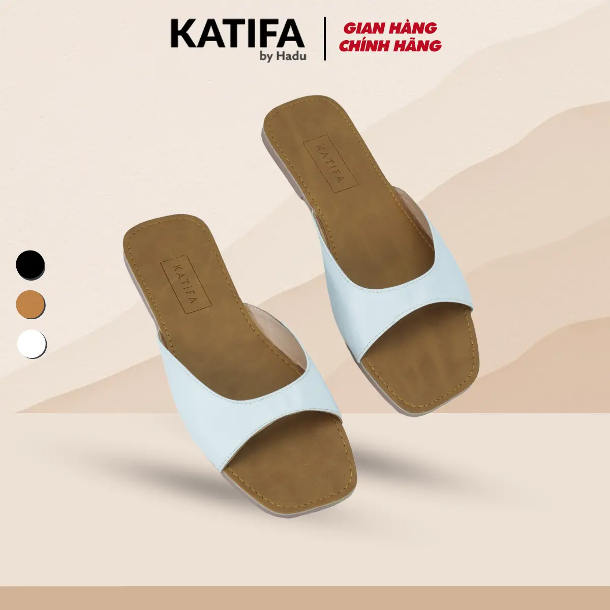 Dép Bệt Nữ Quai Chữ U Basic KATIFA K129D Quai Êm Mềm Đế Cao Su Chống Trơn Trượt, Bảo Hành 12T