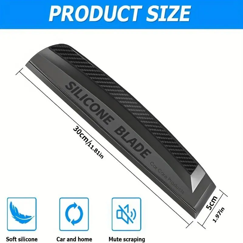 Car Window Squeegee, Soft Silicone Blade for Cleaning Water, Professional Auto Glass Water Wiper, Water Scraper Cleaner for Shower Doors Mirror 1