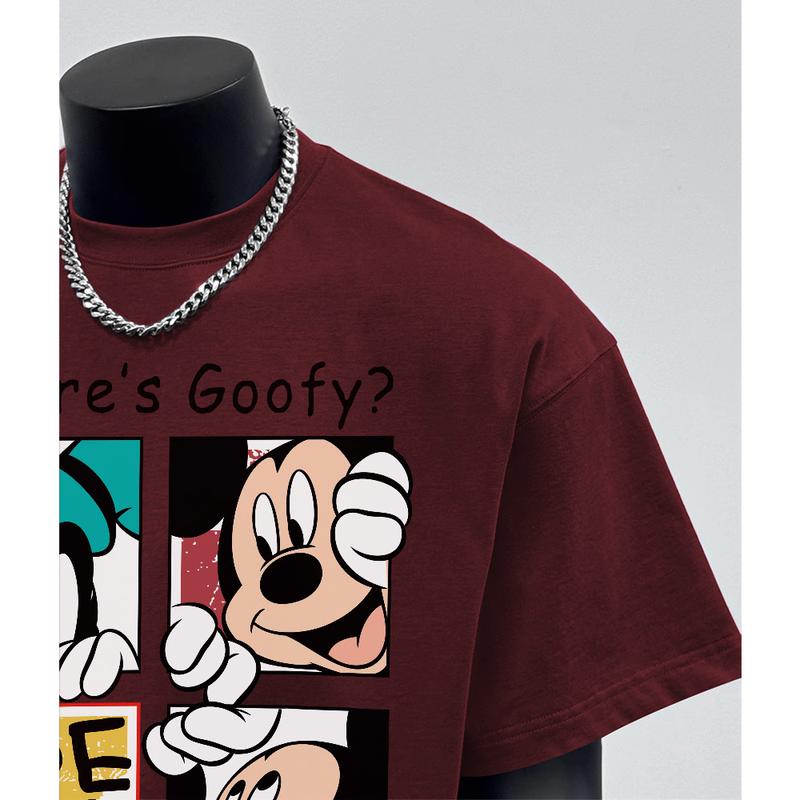 Product Introduction of Áo Thun Hoạt Hình Dáng Rộng Thùng Thình Ngắn Tay, 100% Cotton, Áo Cổ Thuyền, Dành Cho Nam Và Nữ, Unisex Menswear 19