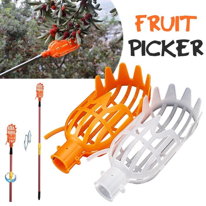Gambar Sekop Pemetik Buah / Alat petik Buah Garden Fruit Picker Collection Head Tool - Orange dari Mix Max Xtore Kota Medan Tokopedia