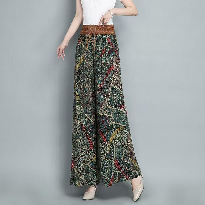 Product Introduction of Quần Culottes Ống Rộng, Hàng Mới Về, Thời Trang Thường Ngày Cạp Cao, Sọc, Thanh Lịch, Co Giãn, Dành Cho Mẹ Và Phụ Nữ, Thiết Kế In Hình, Giảm Giá Xả Hàng 6