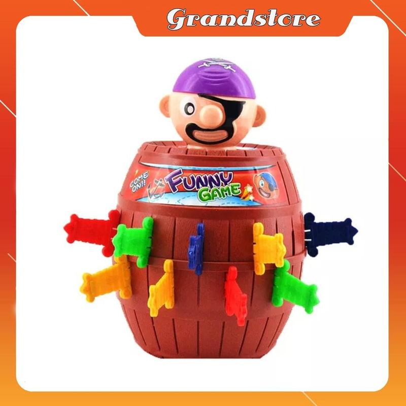 Đồ chơi đâm hải tặc cho bé 13cm loại 16 kiếm, trò chơi hải tặc bị kiếm đâm vào thùng gỗ bay nhảy bật lên, đồ chơi cướp biển cắm chọt dao hottrend vui nhộn giảm stress