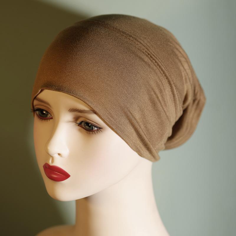 Product Introduction of Solid Color Pure Cotton Cap Women's Base Hat Cotton Headscarf for Women Elastic Breathable 4