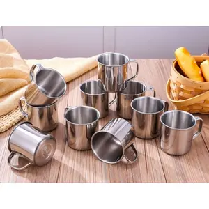 YM Mug mini Stainiless  7cm Mug cangkir Mug kopi Teh Gelas Stainless Antik Aestetik Cangkir cafe