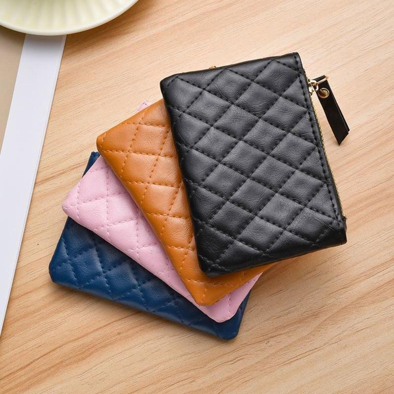 New PU Leather Mini Coin Purse Soft Waterproof Short Wallet Card Holder Women Men 1
