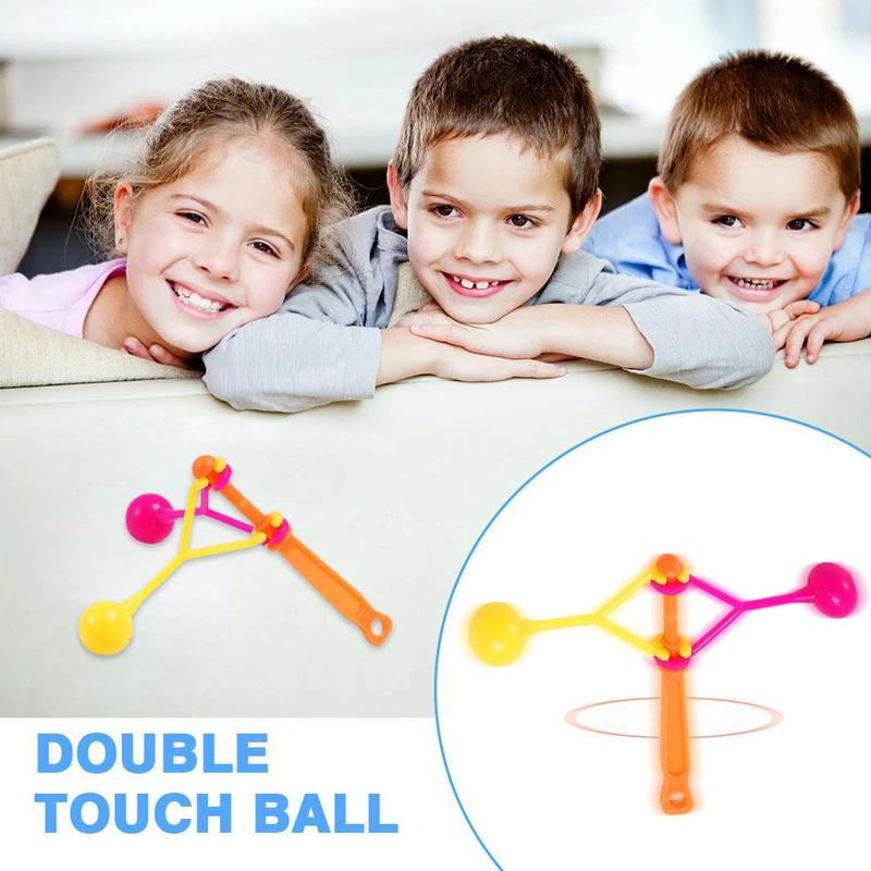 Product Introduction of Traditional Nostalgic Double Touch Ball Hand Rocking Touch Ball Hammer Small Plastic Toy V1F3 30