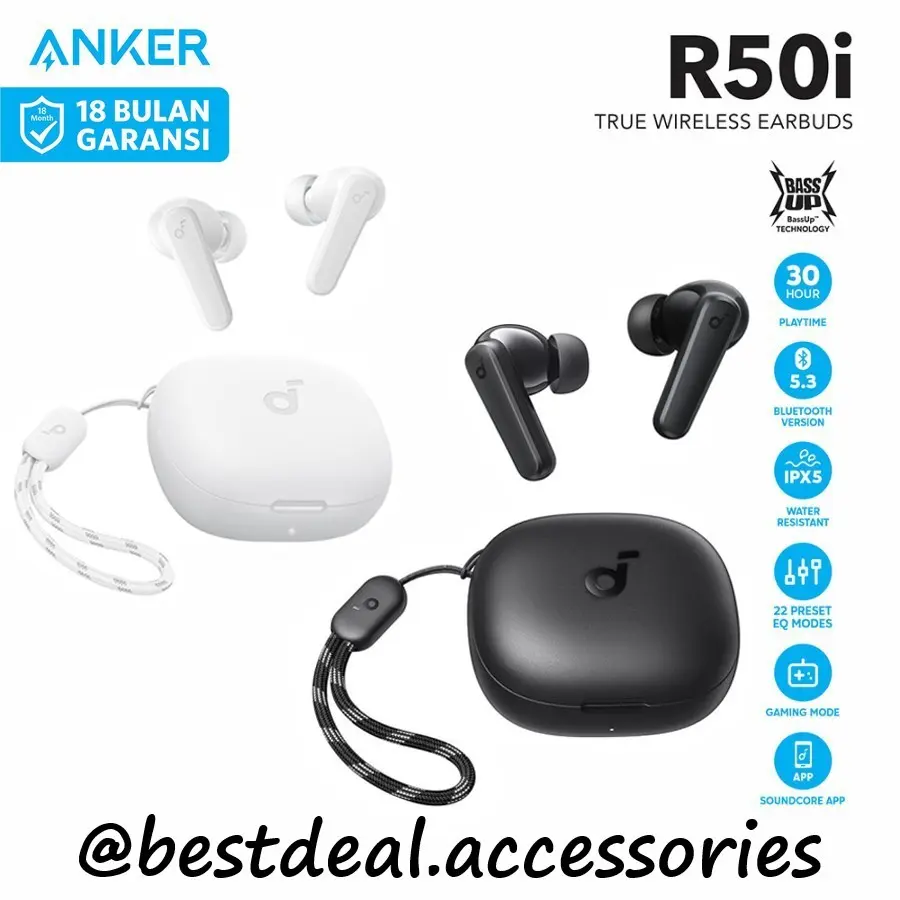 Anker SoundCore R50i TWS True Wireless Earbuds Earphone BASS UP A3949