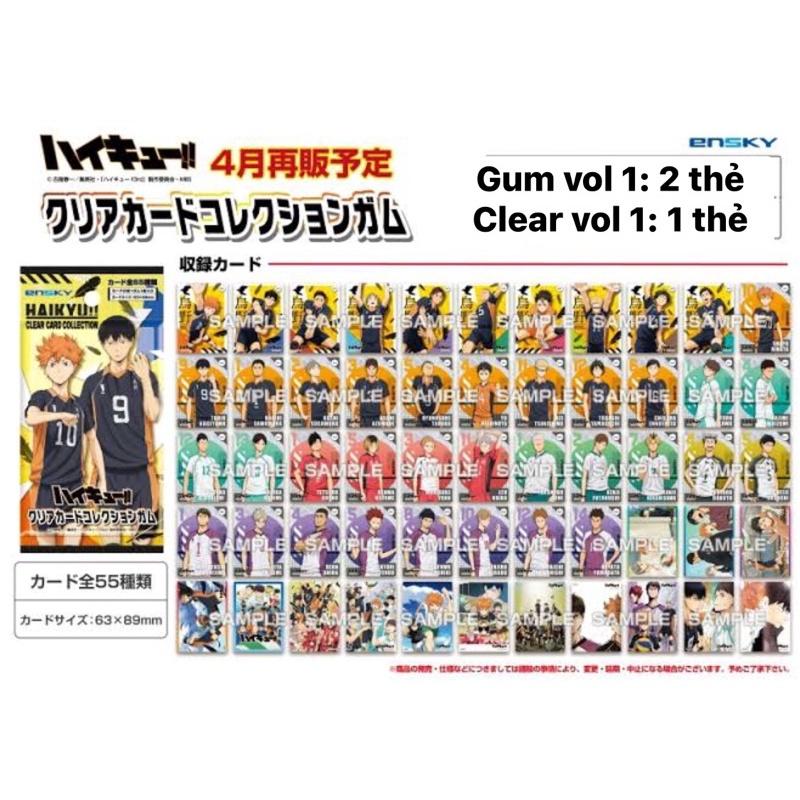 [ Tanpopo ]Thẻ nhân phẩm snapmide haikyu clear collection Nhật Bản chính hãng 2