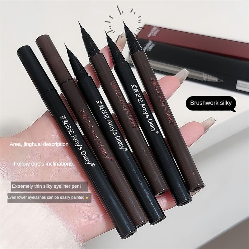 Bút Kẻ Mắt Dạng Lỏng, Siêu Mỏng, Không Thấm Nước, Nhanh Khô, Chống Nhòe, Bút Chì Tằm Đi nét Đi nét, Lâu Trôi, Lớp Hoàn Thiện Lì Mịn, Trang Điểm Hàn Quốc, Dành Cho Phụ Nữ, Mỹ Phẩm