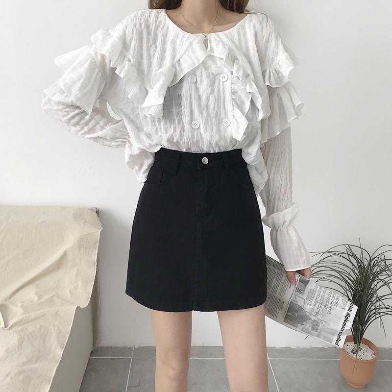 Product Introduction of Chân Váy Denim Ngắn, Phong Cách Ins, Dành Cho Nữ, Hàng Mới Về Mùa Xuân Và Mùa Thu 2023, Cạp Cao, Bó Sát Và Nâng Cao, Chân Váy Bút Chì Chữ A, Ôm Dáng 10