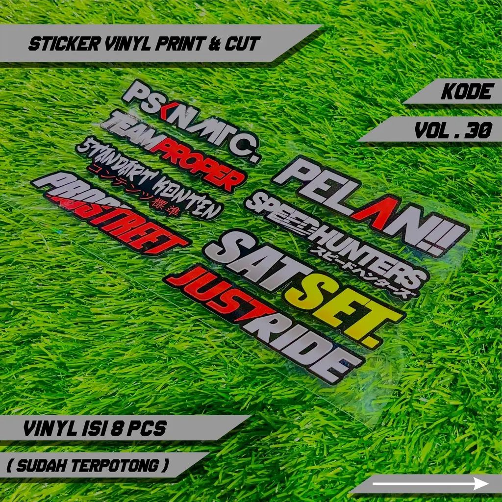 Sticker Racing Vinyl Pack Print & Cut Stiker Motor