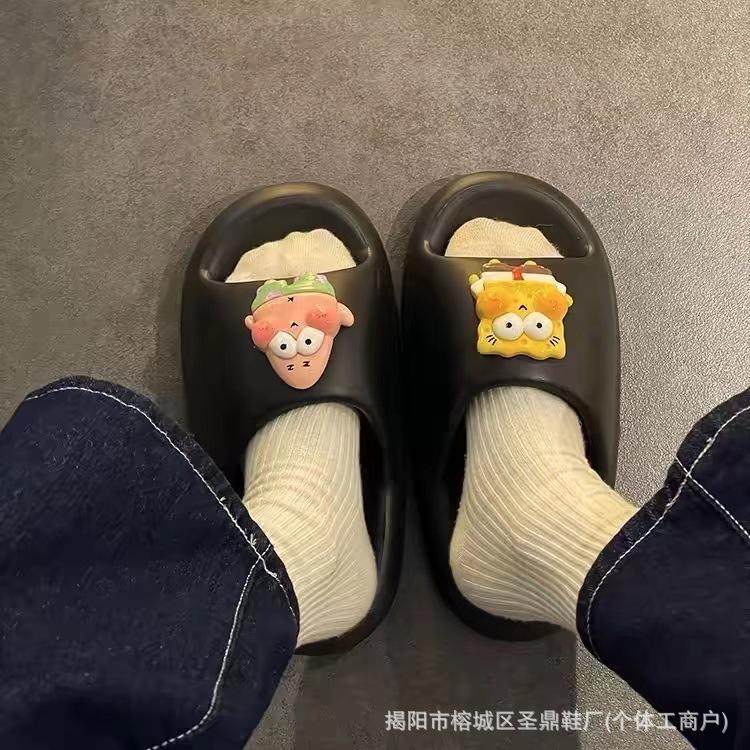 Product Introduction of 2025 New Couple Slippers for Women, Outdoor Wear, Soft Sole, Summer, Autumn, Winter, EVA Thick Sole, Indoor Non-Slip Slippers kate middleton wedge heels slipper  women 8