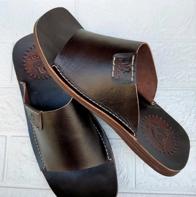 sandal pria kulit sapi asli terbaru Hak Datar