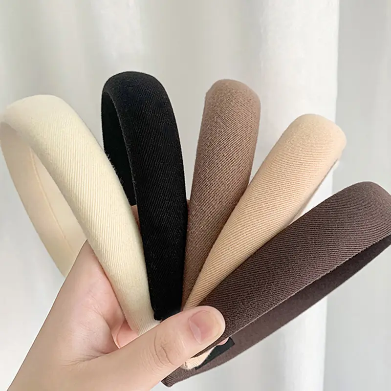 New Padded Headbands Women Thick Velvet Hair Hoop Girls Fashion Sponge Hairband