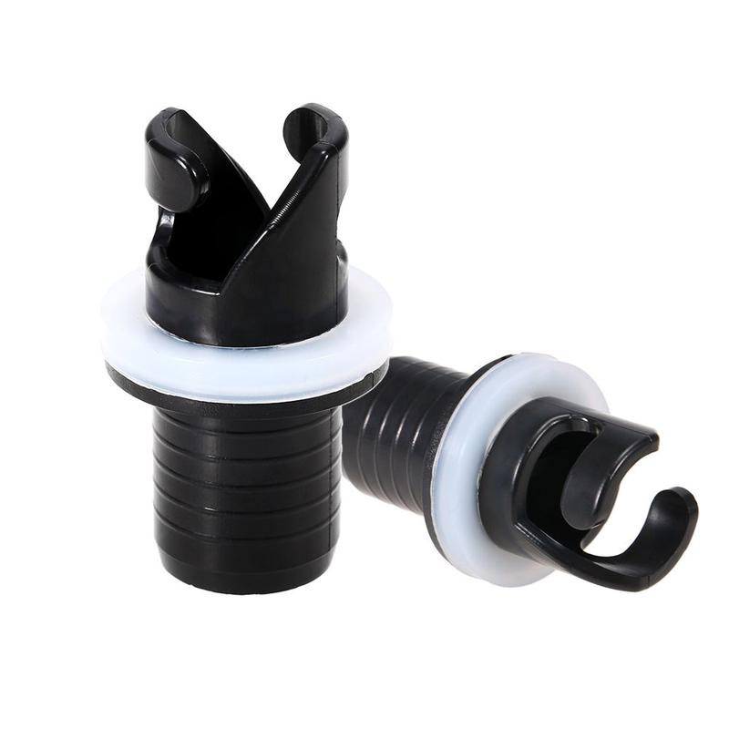 Product Introduction of 1/2pcs Black PVC Water Sports Tools Electric Pumps Fishing Kayak Accessories Air Valve Caps Inflatable Boat Connector Screw Hose Adapter 18