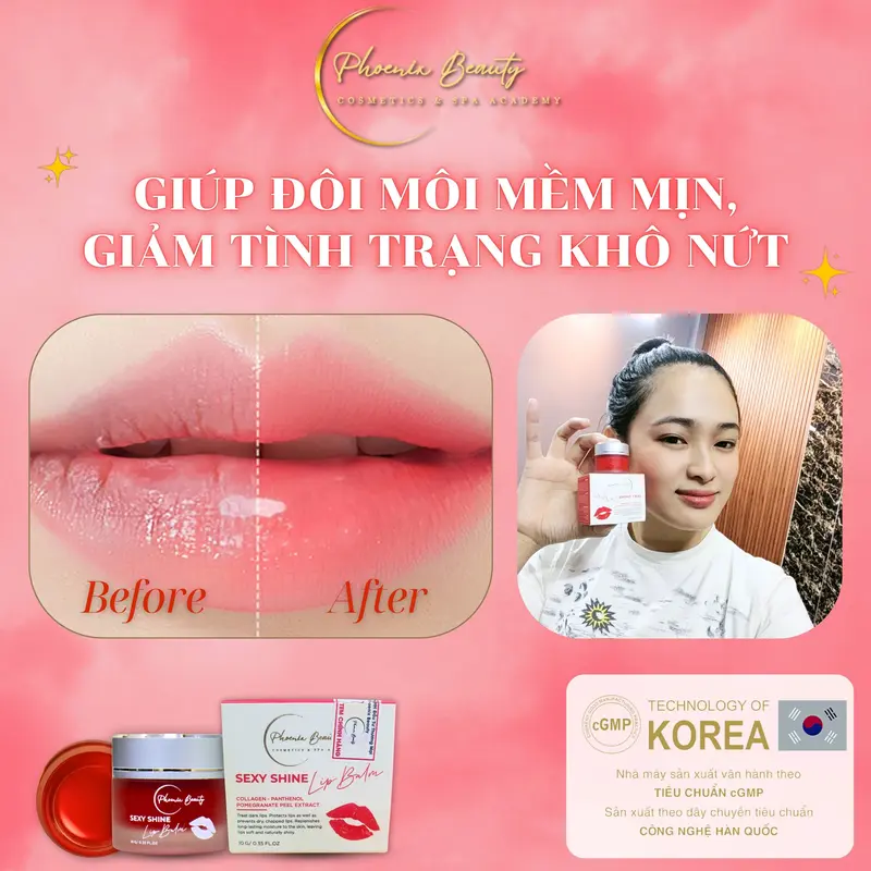 Son dưỡng môi Collagen Lựu Đỏ Phoenix Beauty - Nụ hôn ngọt ngào cho đôi môi mềm mại, căng mọng Skincare 1
