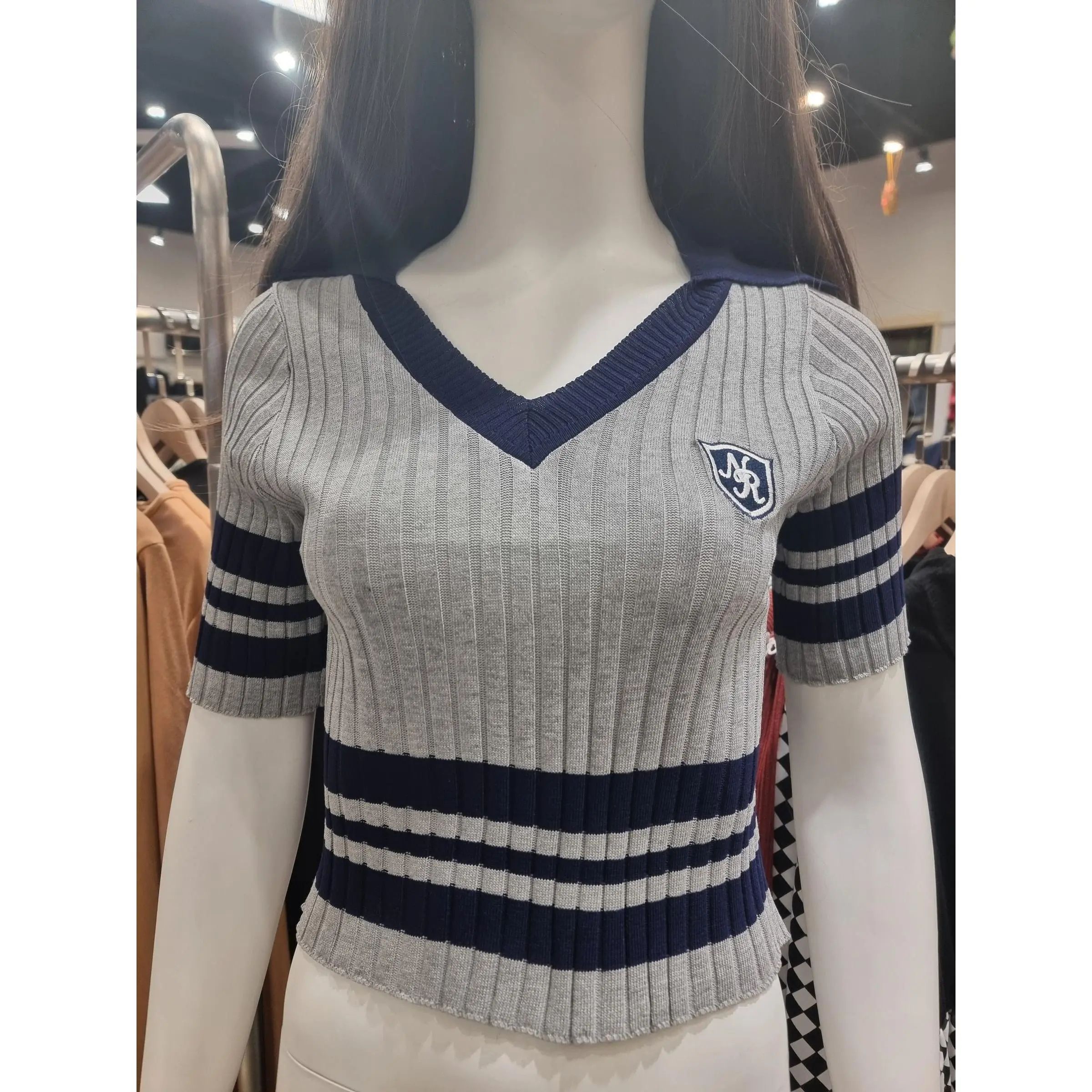 Knit Ribbed Crop Top - TikTok Shop Malaysia