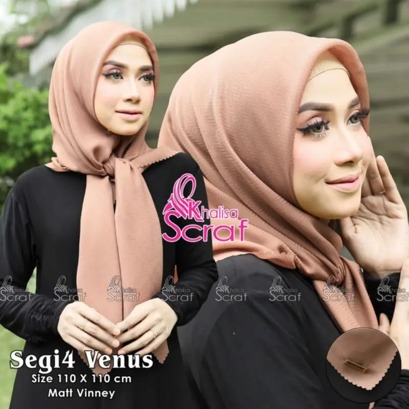 SEGI EMPAT POTTON TRIBAL/ JILBAB SEGI EMPAT SEKOLAH/ HIJAB KANTOR/ VENUS/ KHALISA SCARF