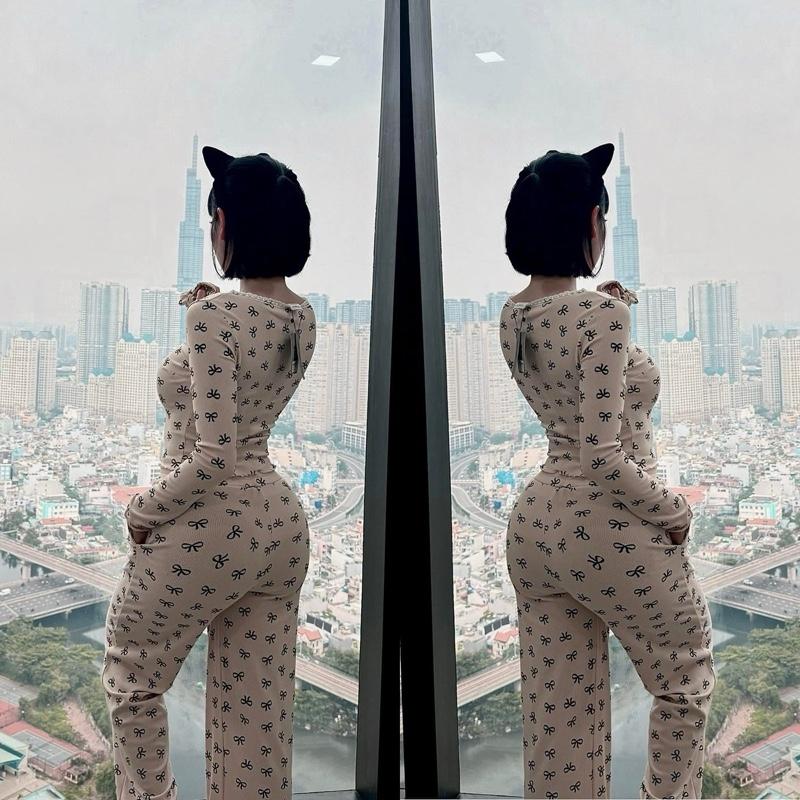 Set đồ thun pijama hoạ tiết xinh xắn 5