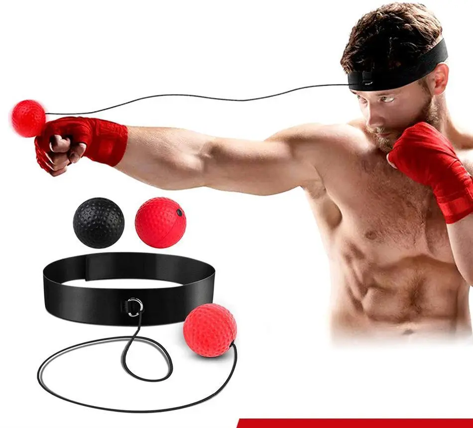 Upgraded Boxing Reflex Ball,Difficulty Levels Boxing Training Ball with Headband Perfect for Agility, Punching Speed and Hand Eye Coordination Training B-340