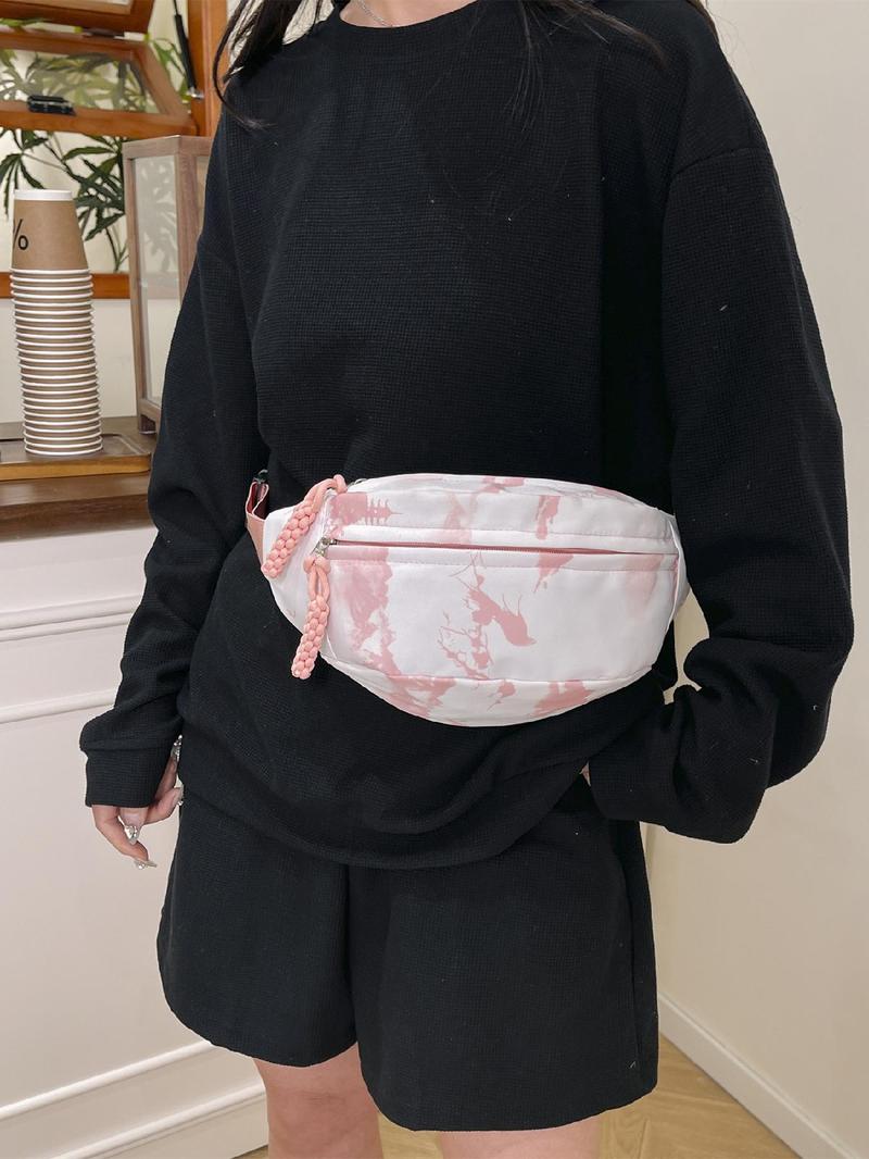 Product Introduction of Fashionable Floral Pattern Fanny Pack, Casual Versatile Zipper Sling Bag for Women, Trendy All-match Chest Bag for Daily Used 3