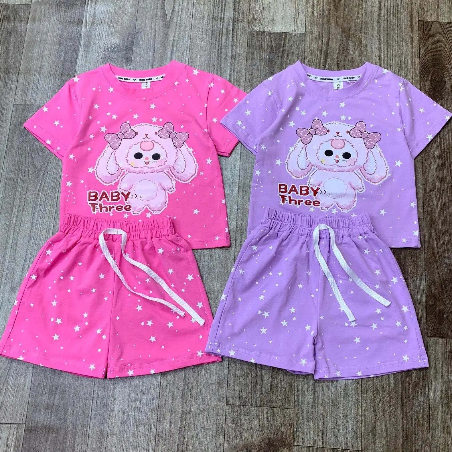HÀ THỦY-Set bộ babythree in tràn nơ cho bé size 10-35kg