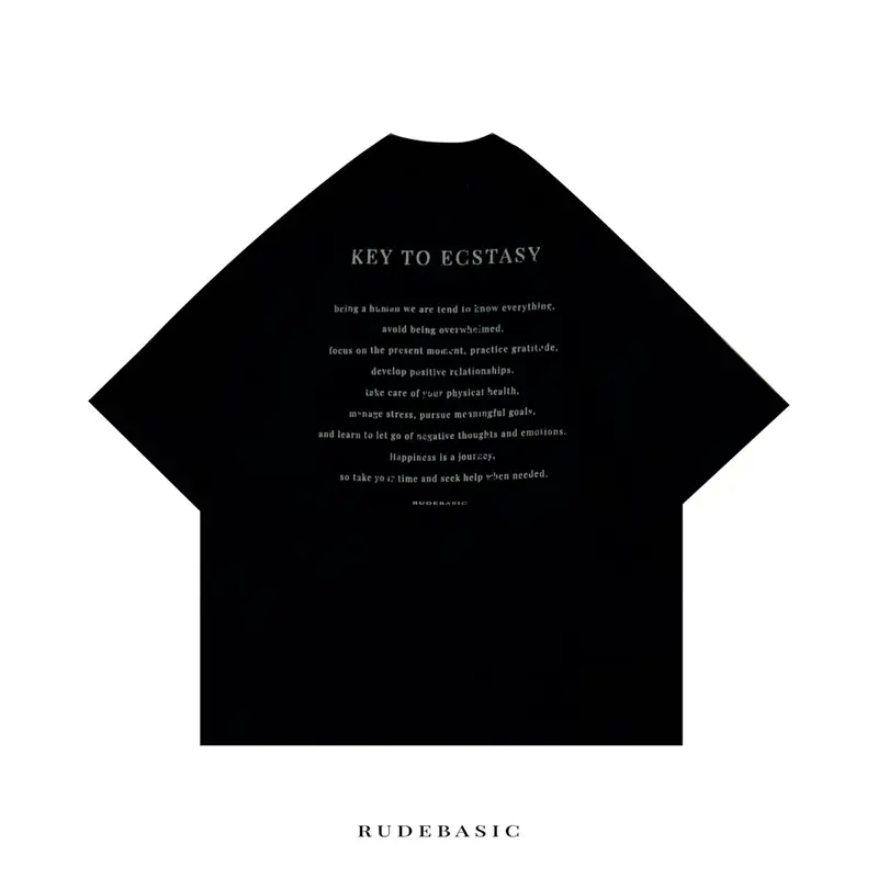 RUDEBASIC - Dark Ecstacy Oversized Tee | Heavy Weight | Tshirt Hitam Pria 4