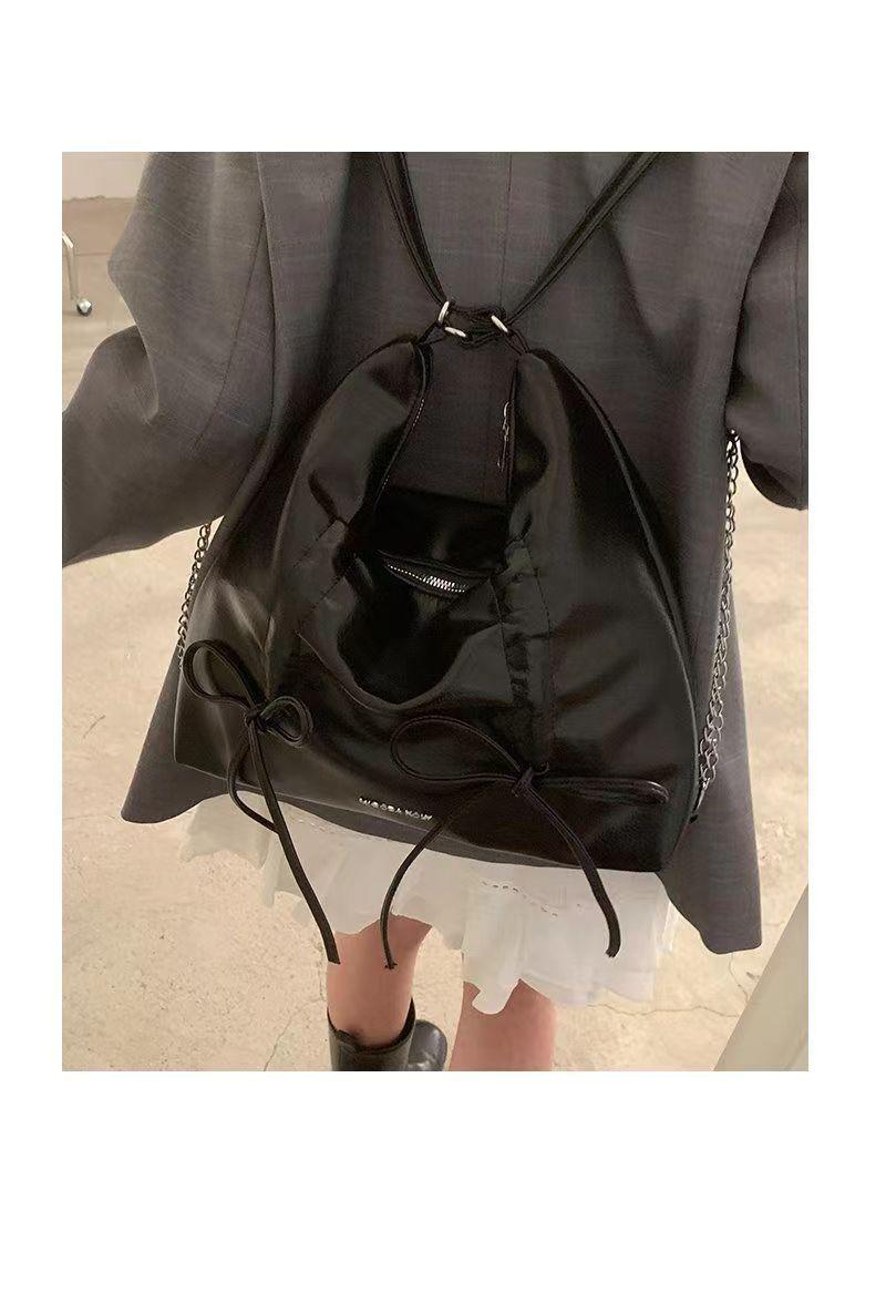 Product Introduction of Pleated Bowknot Backpack for Women 2024 New Trendy Fashion Sweet Tote Bag Casual Large Capacity Bag 15