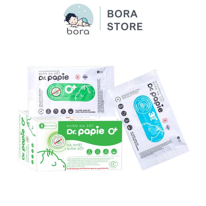 Khăn lau hạ sốt Dr Papie chính hãng